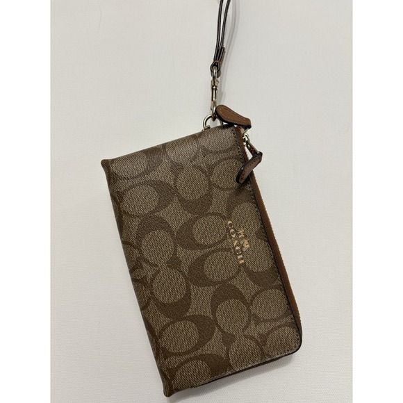 COACH Relay Tote Bag CH756 - Black Polished Pebble Leather Brown -Tanned Leather - Picture 15 of 16